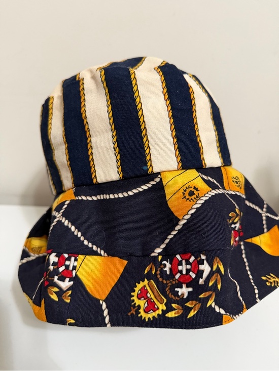 Deborah Rhodes Collection Nautical Bucket Hat Navy White Rope Stripe Sailor main image 10